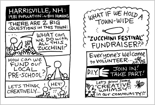 INTERNATIONAL ZUCCHINI FESTIVAL 🌱 Harrisville, NH / 1982 How a tiny town turned 2 BIG PROBLEMS into 1 FUN FESTIVAL ... 4