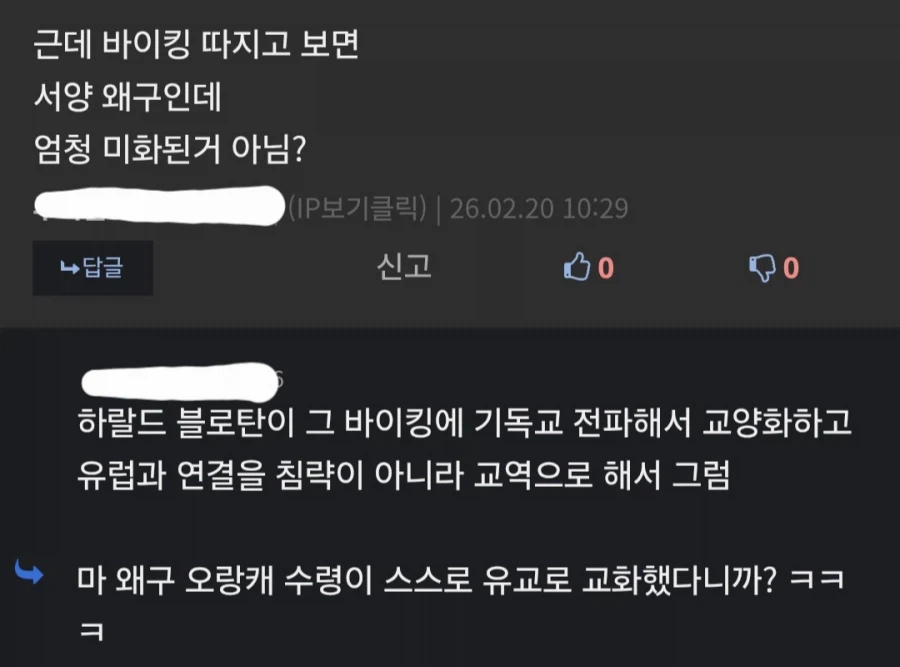 ''바이킹은 왜구인데 미화된 거 아님?''