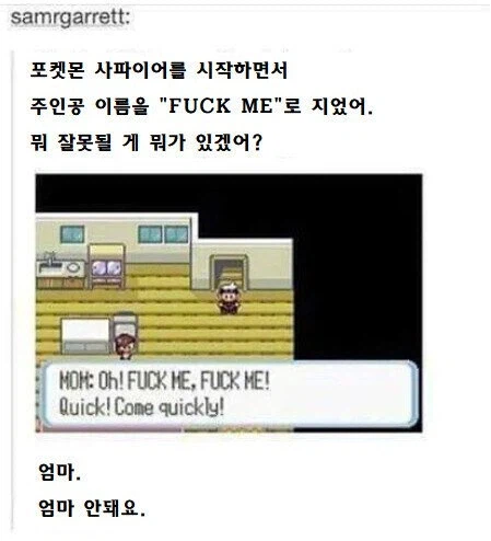 캐릭터 이름을 FUCK ME라고 했는데 뭔일 생기겠슴 ㅋ
