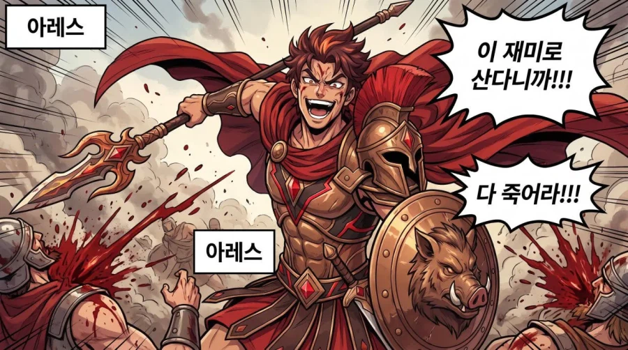 그리스 로마 신들 인성 manhwa 9