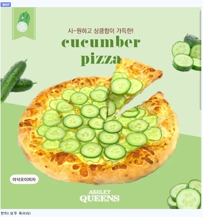 좋아하는사람이 한명도 없을거라 확신할 수 있는 피자