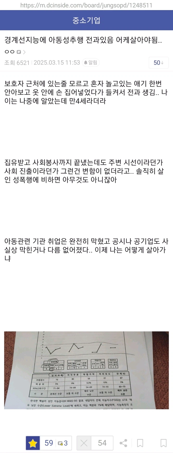 아동성추행 전과 있는데 어케 살아야하냐..jpg