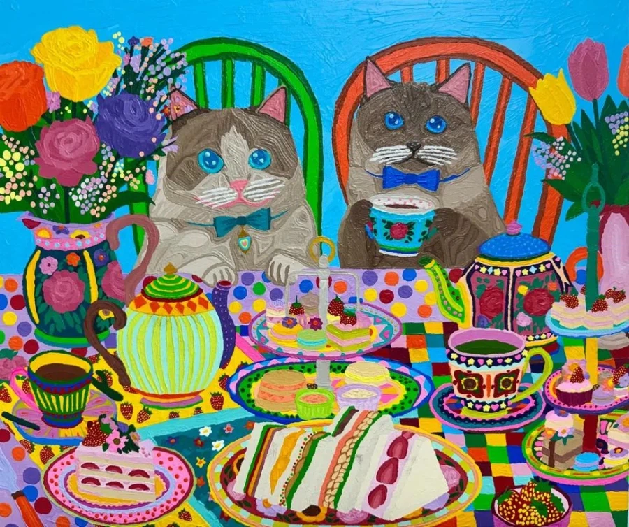 중증자폐성 장애인이 그린 고양이 그림 3
